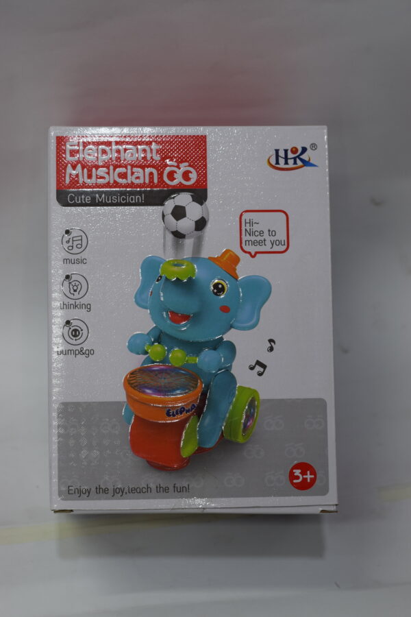 Elephant Musician - Musical Bump and Go Toy | Kids Planet