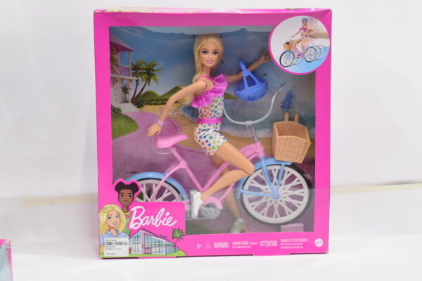 Barbie Doll with Bicycle and Helmet | Kids Planet